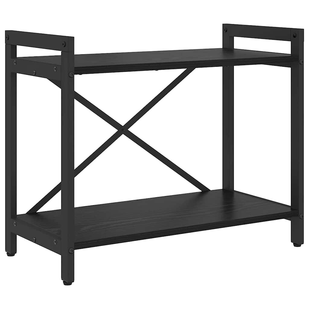 Bookshelf Black Oak Look 60 X 30 X 50 Cm Engineered Wood