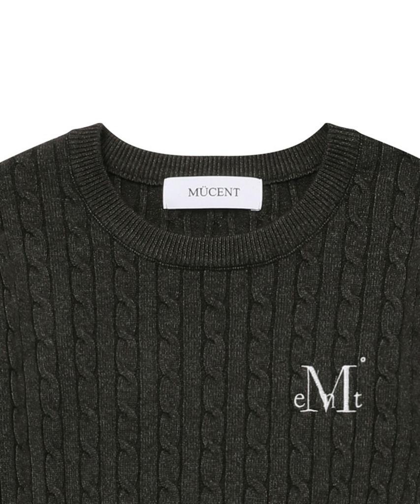Mucent Jimmy Round Neck Crop Cable Knit (7 Colors)
