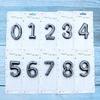 Line Numbers 0-9 Candles Birthday Party Scene Decoration Black Print White Strip Number Candles