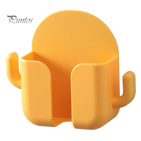 

Настенный держатель для телефона, самоклеящийся перфоратор, бесплатная противоскользящая зарядка, многофункциональный ящик для хранения с вешалкой для гостиной жёлтый