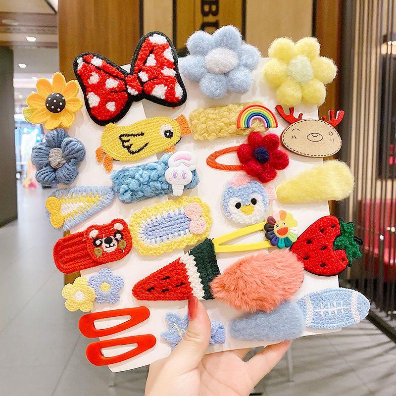 Autumn/Winter 2025 Lambswool Plush Hair Clip: Cute BB Clip Headwear for Women & Children