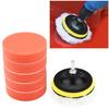 8Pcs 4inch Sponge Buffing Polishing Pad Kit for Car Polisher with Adapter