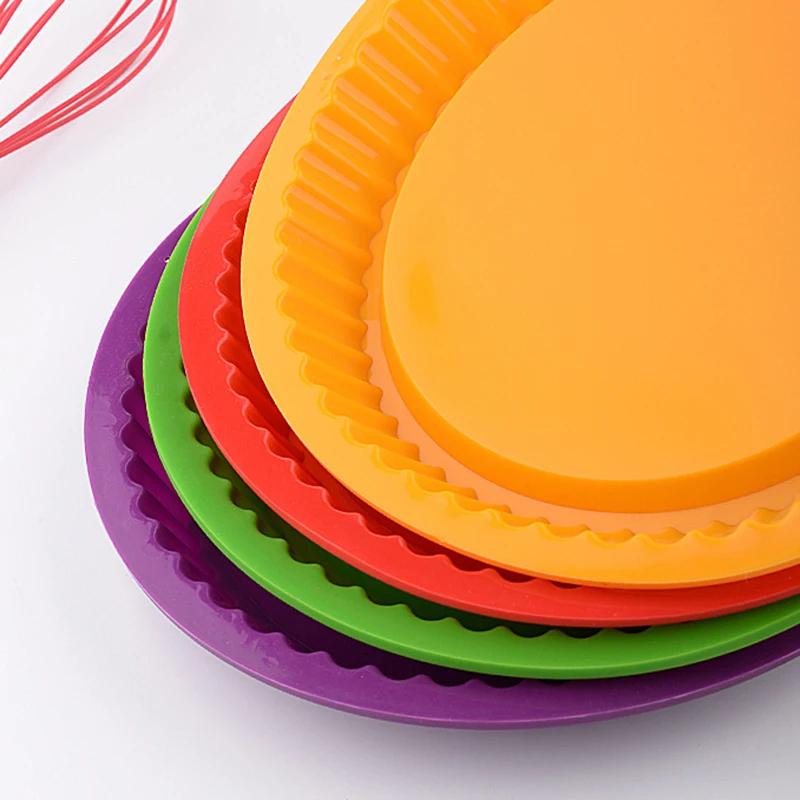 26cm Silicone Cake Baking Tray High Temperature Pizza Pie Pan Easy Release Toast Bread Mold For Kitchen Tools Pastry Accessories