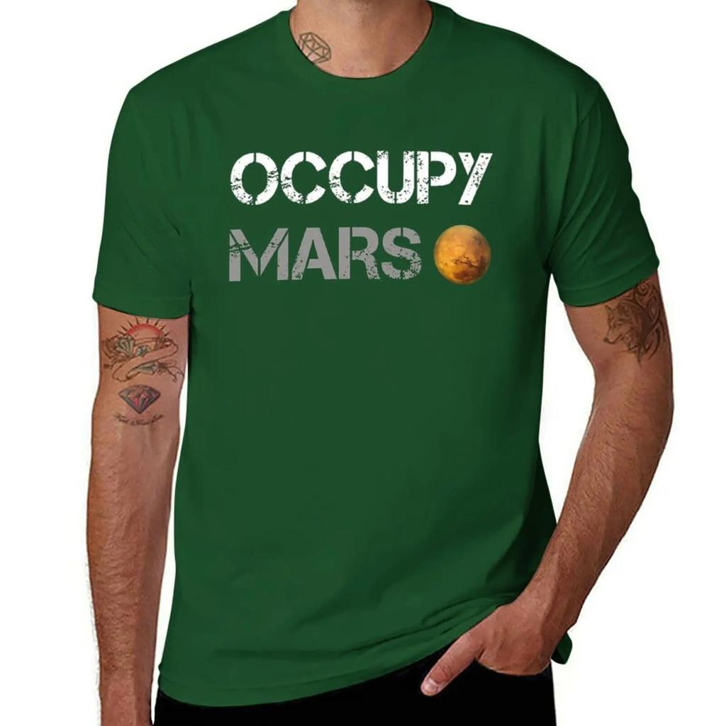 Occupy Mars - Elon Musk SpaceX Project Gift Ideas T-Shirt Tees Quick Drying Unisex Graphic T Shirts Unisex