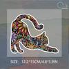 Colorful pattern cat  art stickers, car windows, motorcycle bumper stickers, waterproof reflective stickers