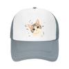Playful Cat Portrait Burst Graphic Mesh Baseball Cap Casual Hat Outdoor  For Womens Unisex FeUnisex