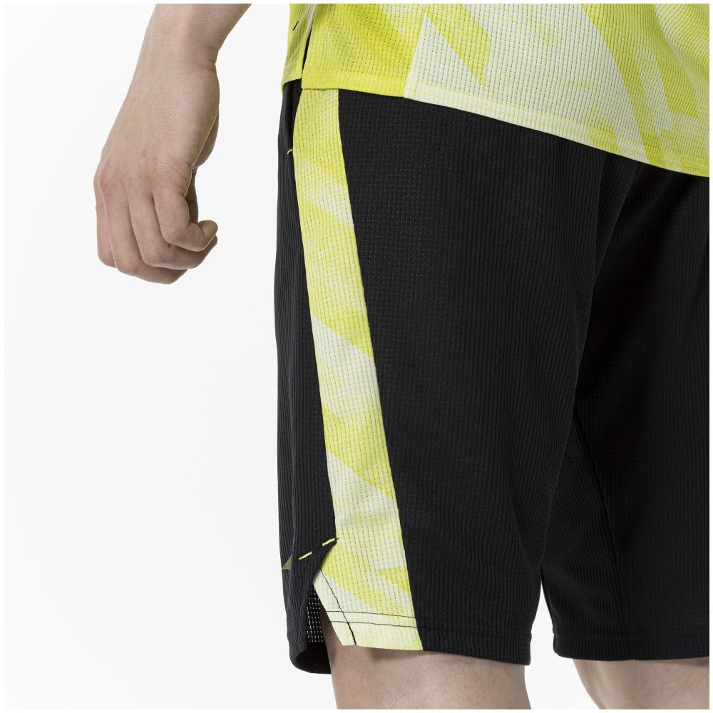 Mizuno Dry Aeroflow Training Highly XL Shorts, Breathable, 32MDA555, Black/Luminary Green,