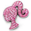 Barbie Sparkly Silhouette Enamel Pin Badge