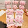 Hair Tie Soft Organza Flower Shape Hair Rope with Plush Tassels Imitation Pearls Decor High Elastic Band Bun Holder Hair Accessories