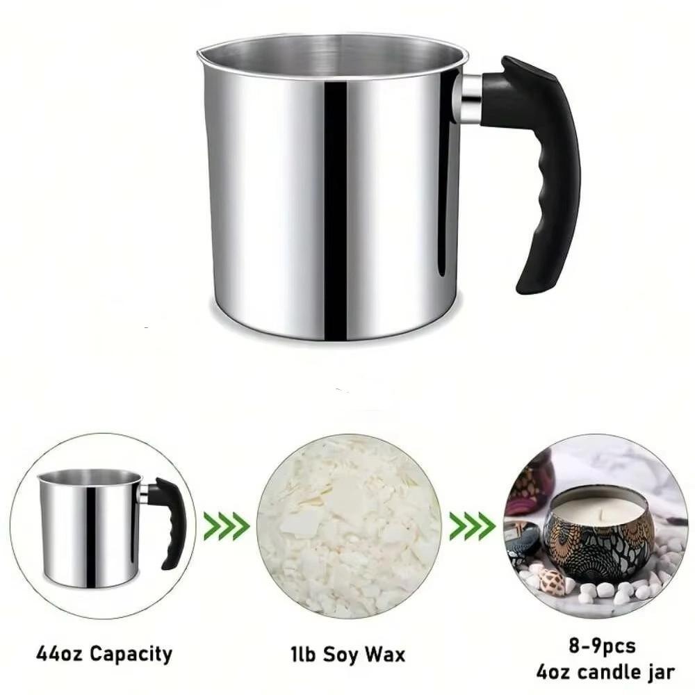 44 Oz Capacity Double Boiler Wax Melting Pot Candle Making Pitcher  Wax Melting
