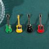 Pack of 4 Musical Instrument Badge Cute Cartoon Guitar Brooches Lapel Pins Musical Festival Accessories for Coat Hat