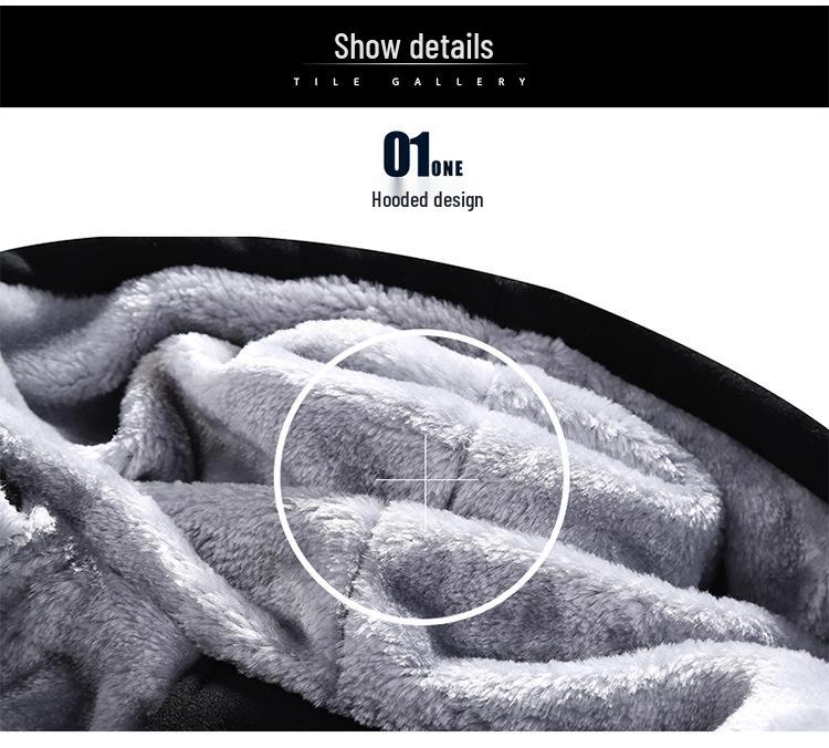 Men's Fleece-Lined Sweatshirt & Jacket Set - Casual Korean Style Sportswear for Autumn/Winter