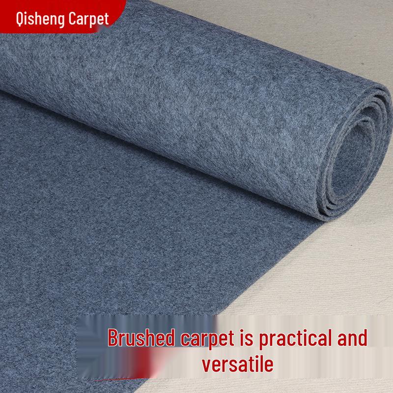 Grauer Flauschiger Teppich - Verdickte Vollabdeckungs-Bodenmatte für Büro, Schlafzimmer, Hotel & Gewerbeflächen