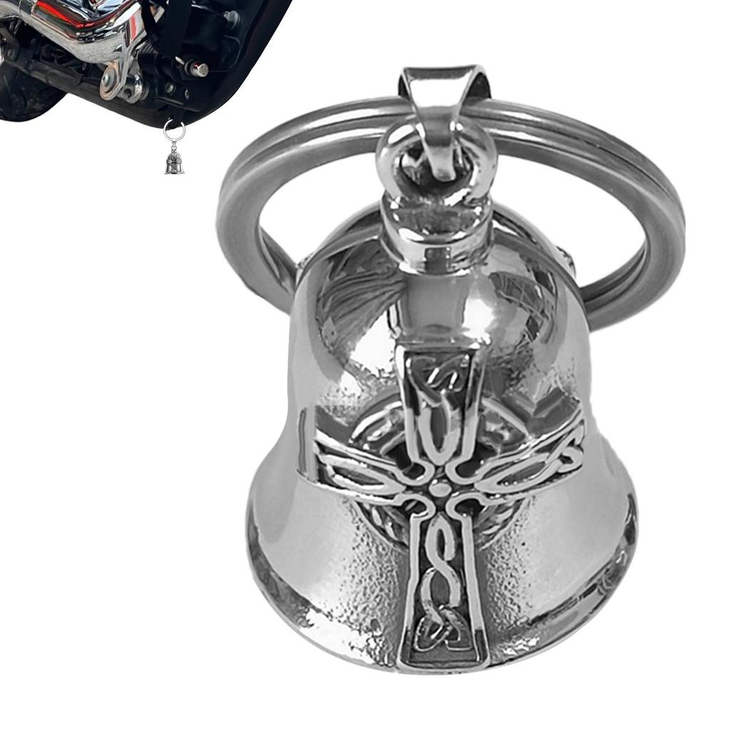 Motorcycle Lucky Bell Vintage Punk Bell pendant Necklace Biker Keychain Motorcycle Riding Rock Party Jewelry Accessories