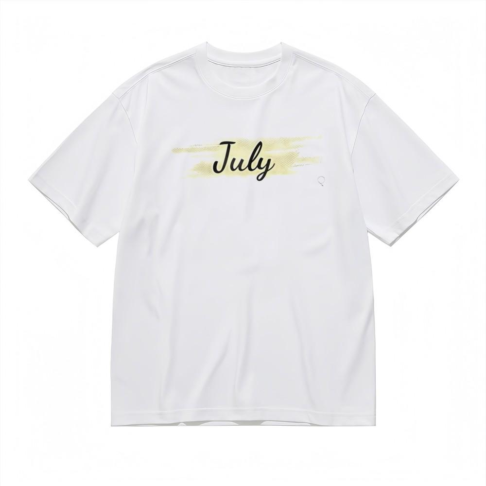 

Women s Soft Breathable All Season Classic T-Shirt July Graphic 100% Cotton Tee S