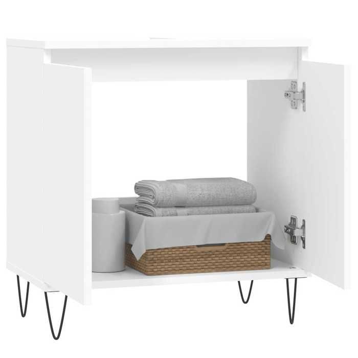 VidaXL Armoire de salle de bain blanc 58x33x60 cm bois d'ingénierie 831580