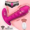 Vibromasseur gode portable à double moteur puissant pour femme télécommande stimulateur de Clitoris point G muet 10 vitesses culotte vibrante