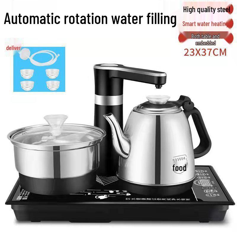 Durable Integrated Kettle & Tea Tray with Auto Power-Off for Home Use; Ideal for Tea Brewing & Water Boiling