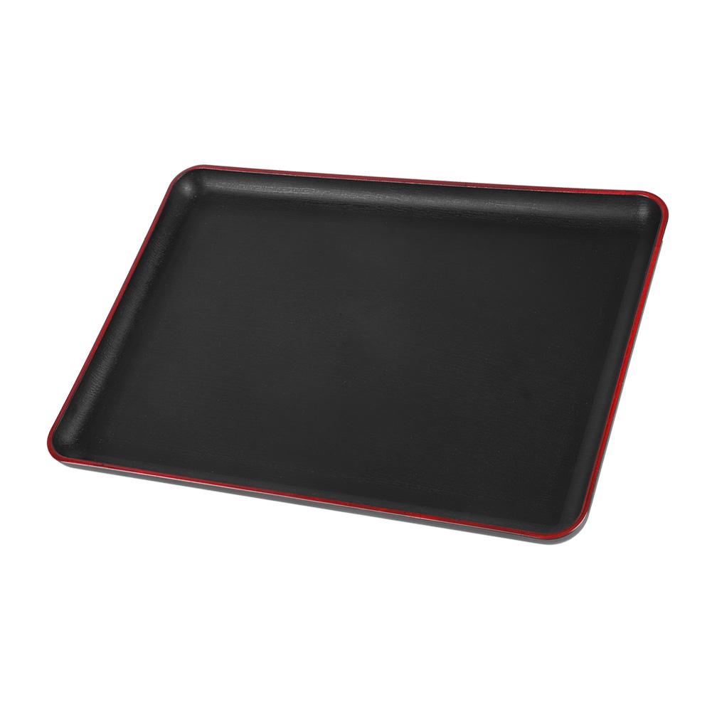 Tray Wood Grain Imitation Rectangular Acrylic Plastic Tray for Fast Food Hotel Home Restaurant692 Wood Grain