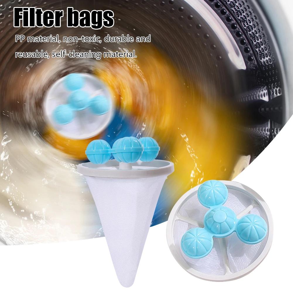 Laundry Ball Mesh Filter Bag Washing Machine Hair Removal Device Floating Pet Fur Catcher Laundry Hair Removal Cleaning Mesh Bag