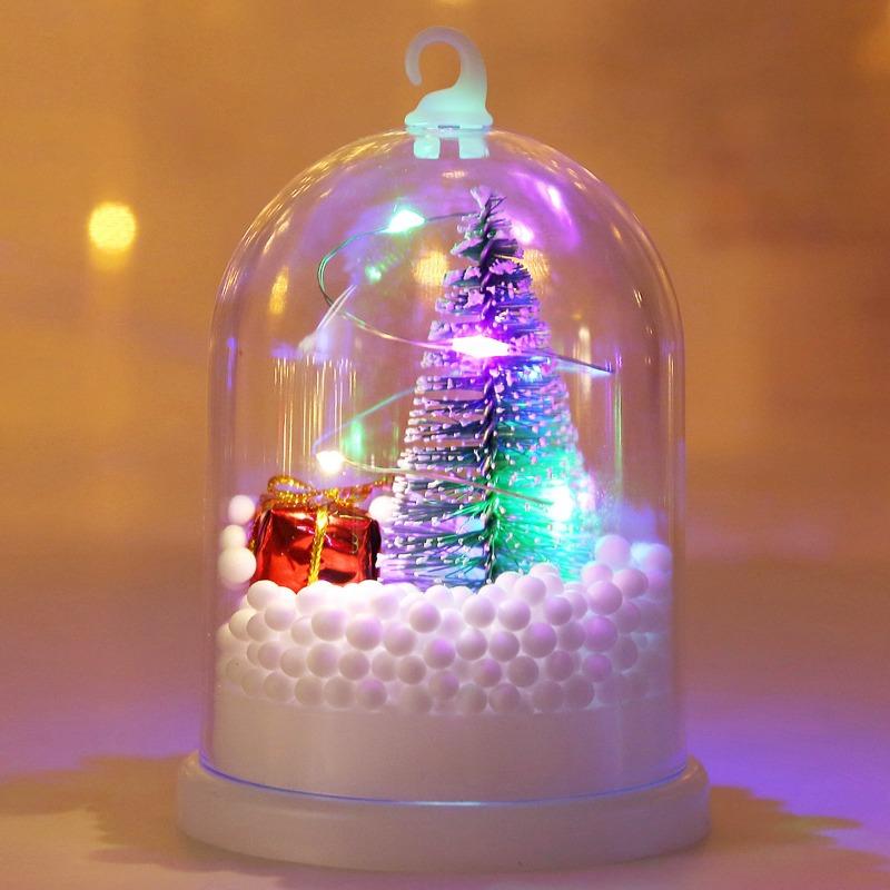 Christmas decorations, Christmas tree, night lights, luminous small hanging lights, snow ornaments, Christmas gifts