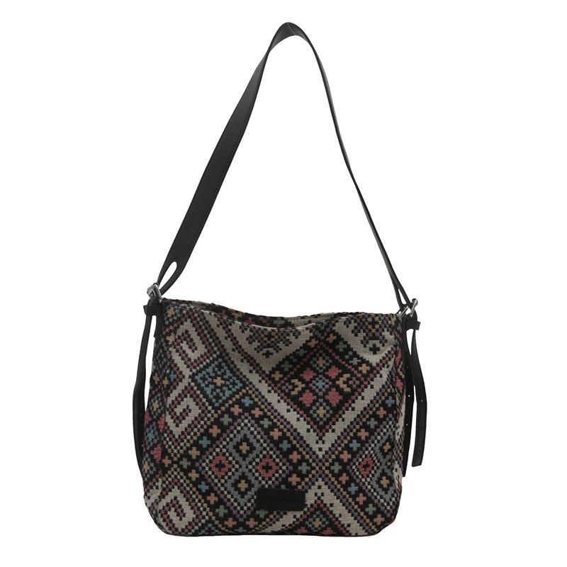 Chic Colorful Canvas Tote Bag Featuring Spacious Design Perfect For Autumn And Winter