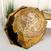 1pc Moon Cats Automatic Open/Close Umbrella with Windproof, Functional Design, 8-Rib Sturdy Canopy