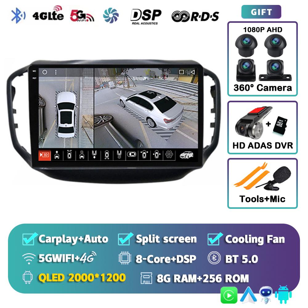 Android 14 Carplay Auto Car Radio For Chery Tiggo 5 2014 2015 - 2019 2020 GPS Multimedia Player Stereo WIFI+4G 360 Camera DSP BT