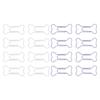 30Pcs Fancy Paperclips Bone Shape Plastic Covered Wire Multi Purpose Cute Paper Clips for Notebook S