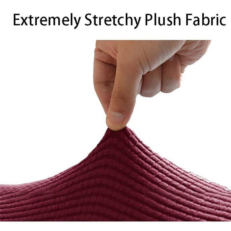 A84E-2PCS Soft Stretch Plush Armrest Covers, Stretch Armrest Covers For Chairs/Sofas, Couch Covers