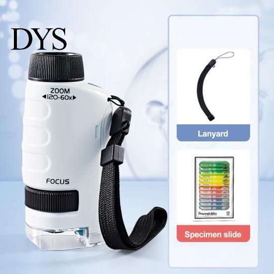Portable Kids Microscope 1 Set Children's 60x-120x Magnification Science Exploration Tool For Children for School Outdoor Adventure Educational Toy