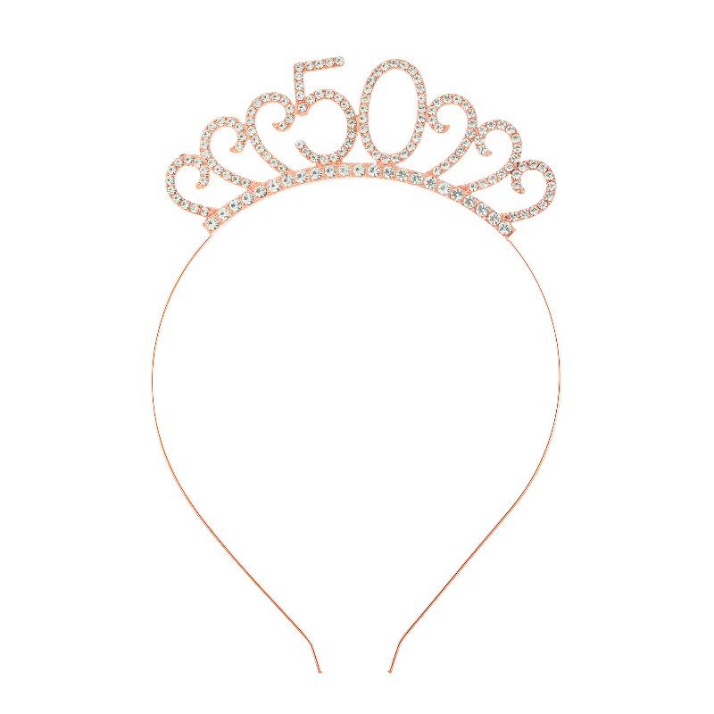 Cross-Border Digital Birthday Crown Set: Headdress, Party Shoulder Strap & Etiquette Belt Photo Prop for Girls