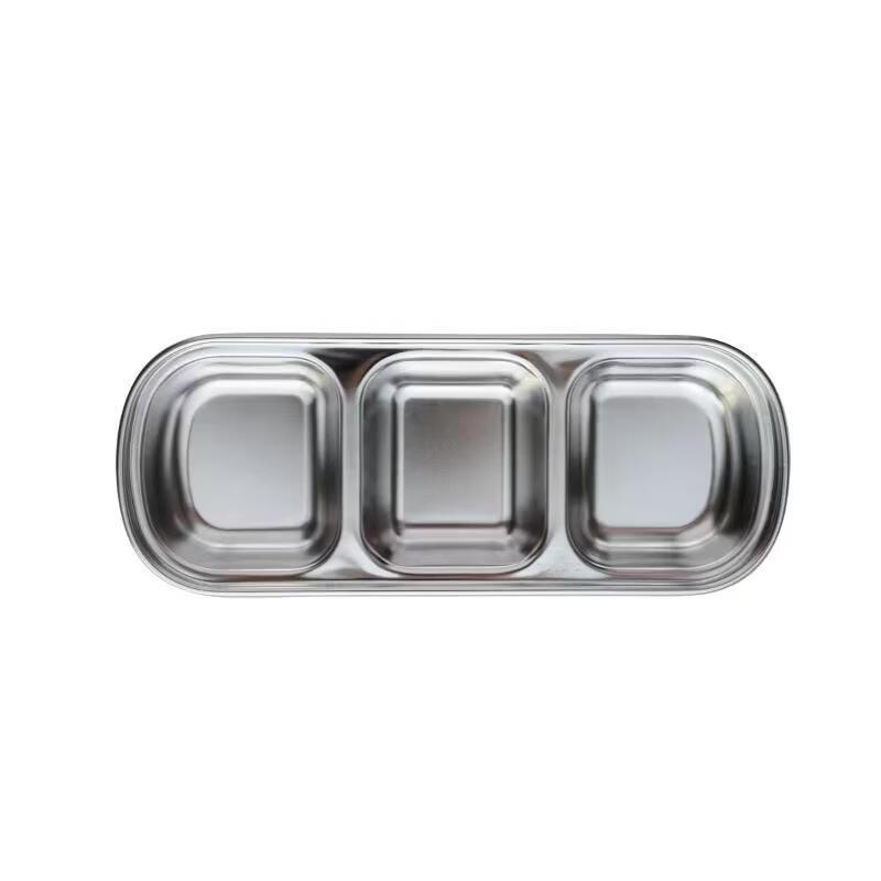 ZISIZ 304 Stainless Steel 4-Compartment Dipping Dish