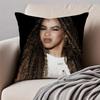 SINGER BBeyoncé Giselle Knowles Cushion Cover Pillowcase Antidustmite Invisible Zipper Short Plush Sofa Cushion
