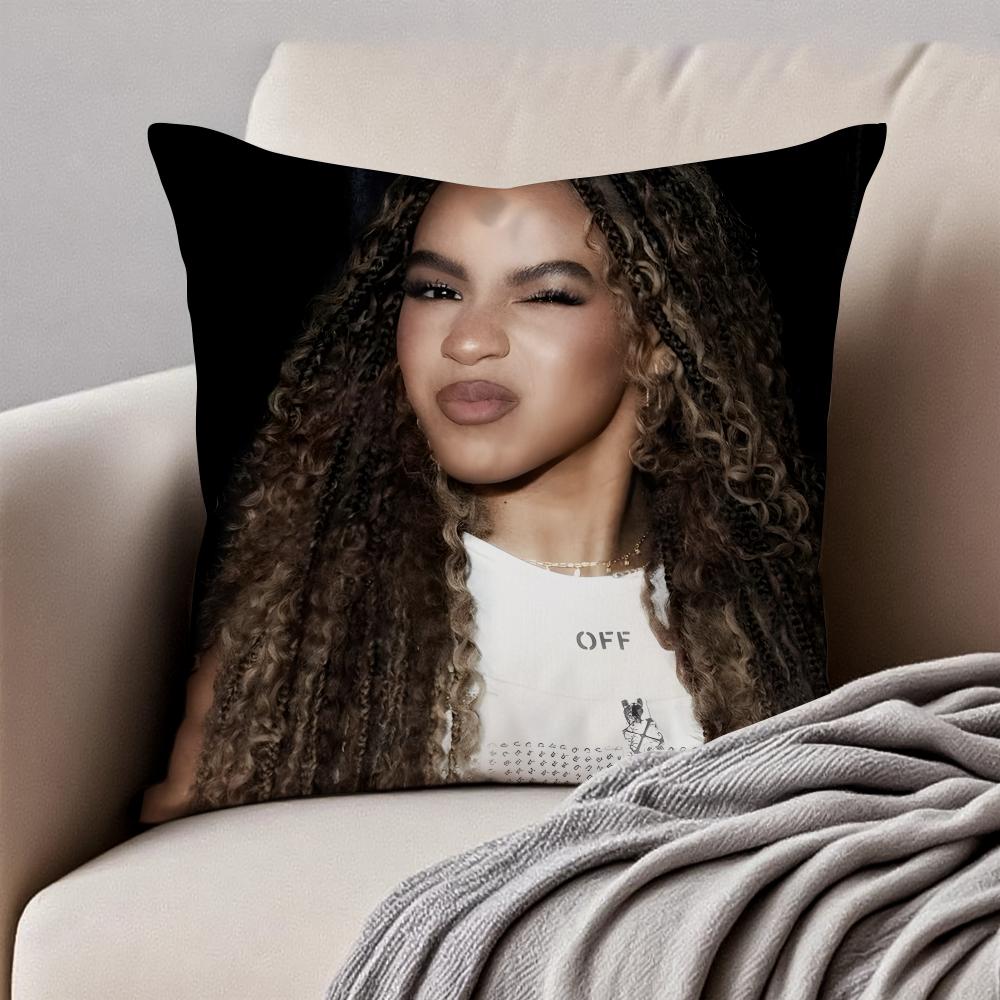 SINGER BBeyoncé Giselle Knowles Cushion Cover Pillowcase Antidustmite Invisible Zipper Short Plush Sofa Cushion