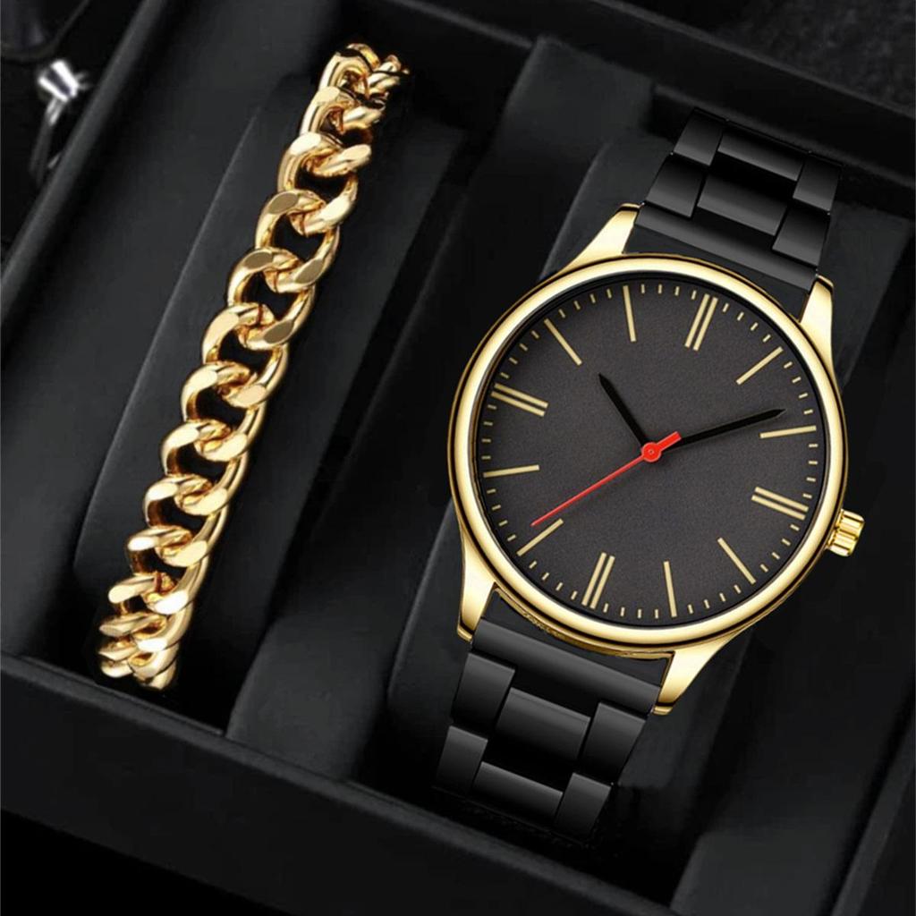 Personalisierte Trendige Herren-Quarz-Armbanduhr aus Stahl