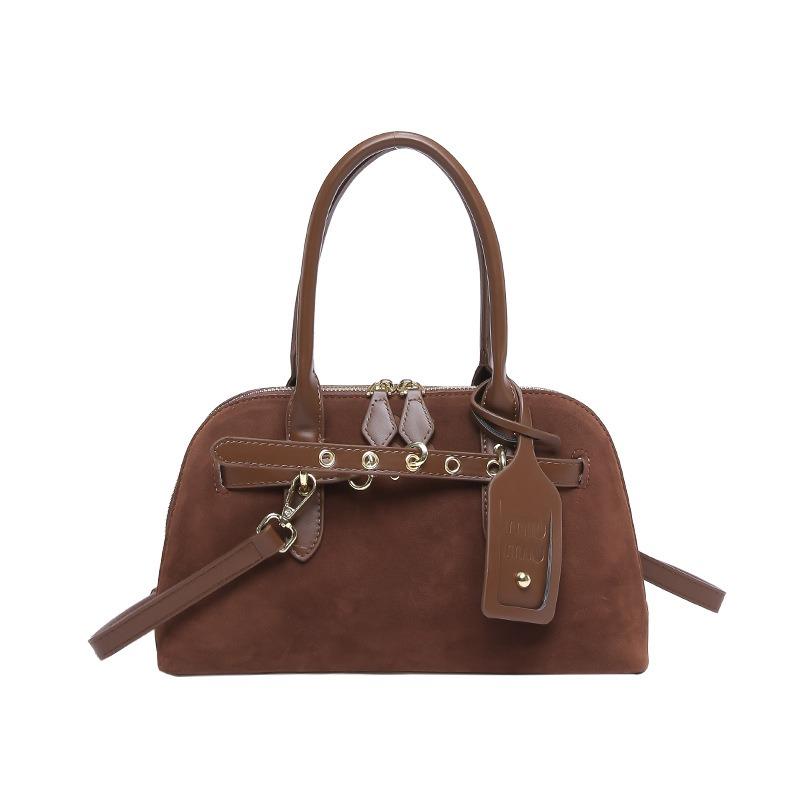 

Матовая ретро сумка женская большой вместимости новая модная повседневная нишевая дизайнерская сумка-мессенджер для работы маленькая сумка коричневый