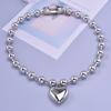 100% Stainless Steel Heart Pendant Necklace For Women Accessories Girl Beads Chain Necklaces Vintage Fashion Kpop Jewelry Choker