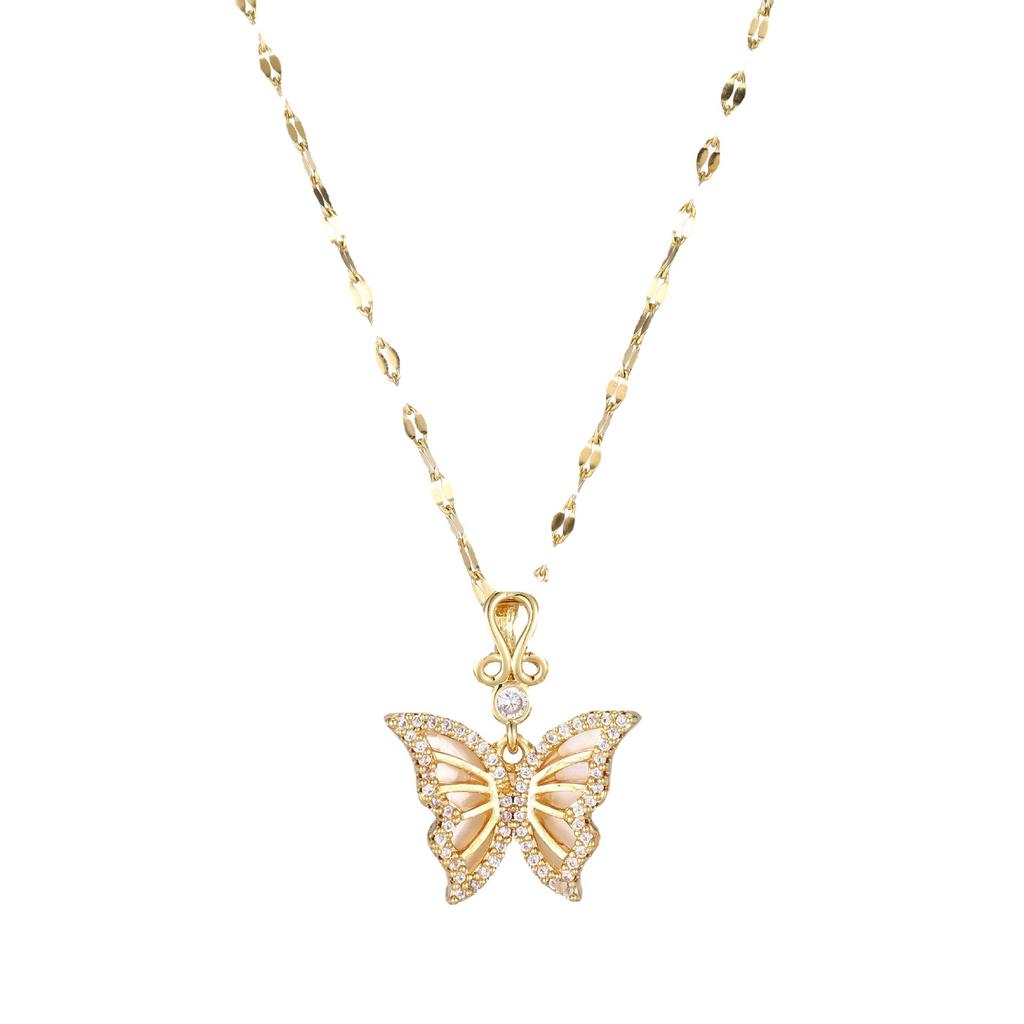 Butterfly Necklace Women'S High Value Light Luxury Trend Temperament Same Neck Chain