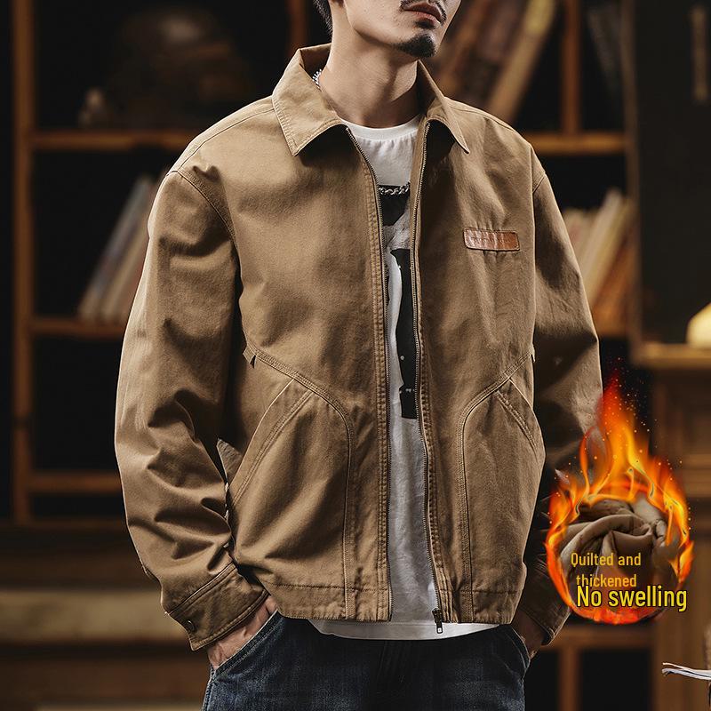 

Мужская куртка в стиле ретро Detroit: Осень/Зима 2024, Модный, Красивый, Утепленный, Повседневная одежда XL (150-170 lbs)