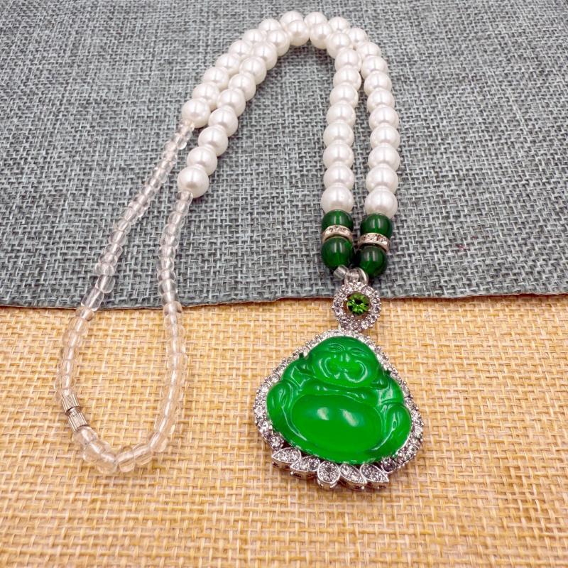 Chinese Style Pearl Guanyin Buddha Necklace Pendant Exquisite Versatile Sweater Chain Fashion Jewelry Mother'S Day Gift