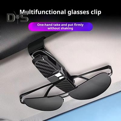 Sun Visor Car Sunglasses Glasses Clip Card Holder 180-Degree Rotatable Universal Easy To Install Car Sunglasses Holder with Ticket Card Clip