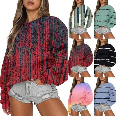 Women Autumn Winter Tops Women's Long Sleeve Sweatshirt Casual Crewneck Loose Fit Pollover Fleece Tops