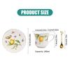 Europäische Keramik Zitronen Schmetterling Kaffeetasse und Untertasse Set mit Löffeln Britisches Nachmittagstee-Set 100ML kleine Kapazität