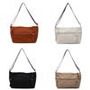 No Brand Casual Corduroy Shoulder Bag With Zipper Closure For Daily Use