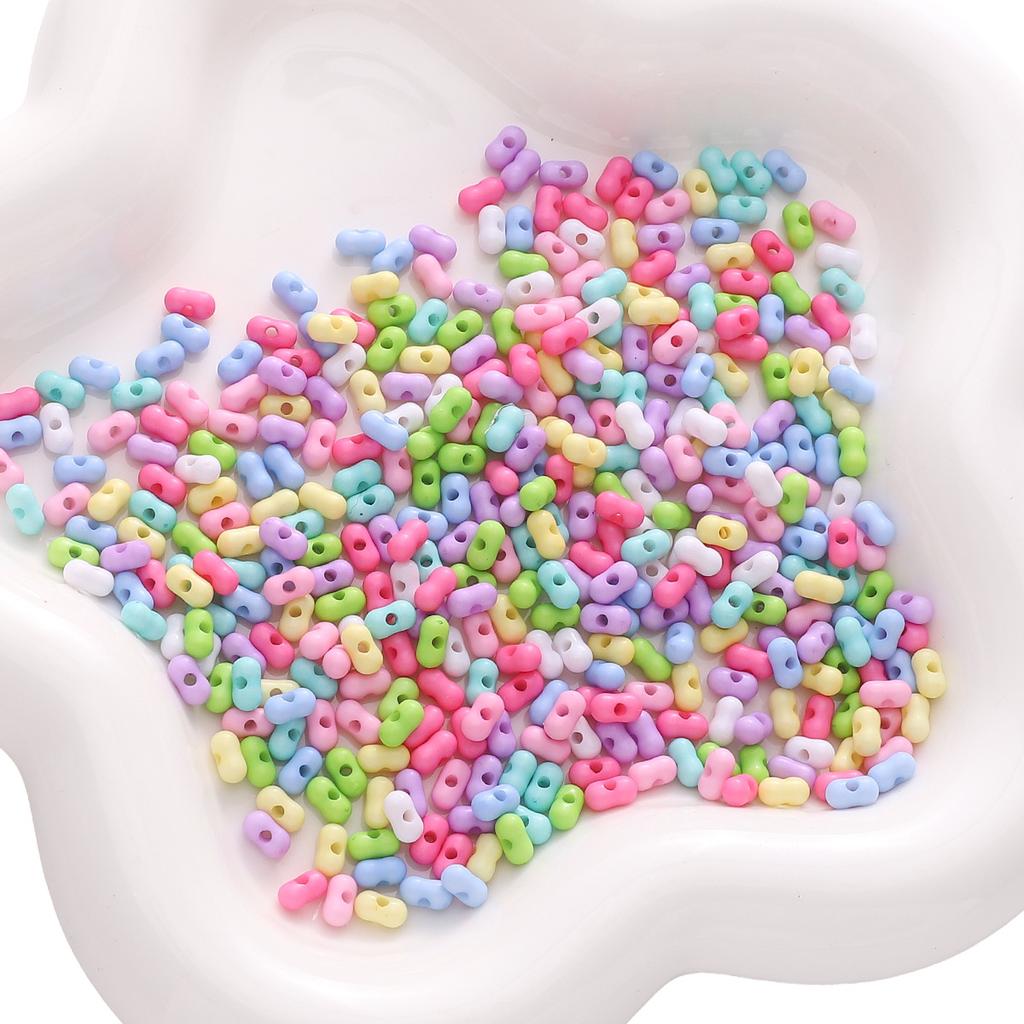 Handmade Beads 3x6mm Acrylic Solid Color Transparent Peanut Beads Loose Beads Hand String Beads Handmade Diy Accessories Jewelry Key Chain Bracelet