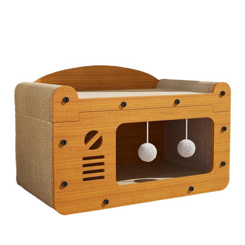 Durable Cat Scratching Board & Bed: Four-Season, Anti-Scratch, Non-Shedding Toy & Sofa