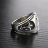 Ace of Spades Ring Retro Trendy Opening Spades Skull Index Finger Hip-Hop Ring Ornament for Large Men