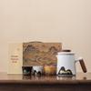 OLOEY Hand-painted Distant Mountain Ceramic Tea Set