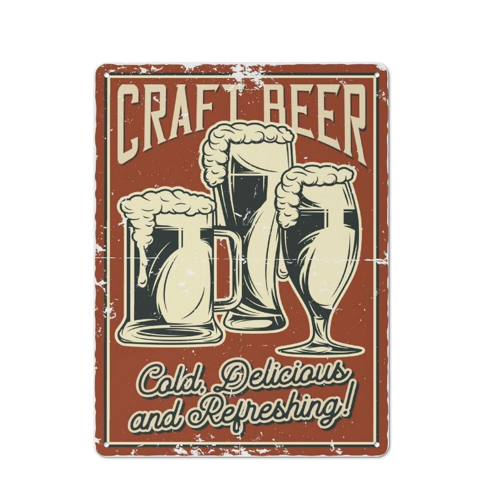 1Pc Vertical Tin Wall Poster Metal Sign Decor 2030cm / 3040cm Retro Style Home Bar Garage Cafe Kitchen Living Room